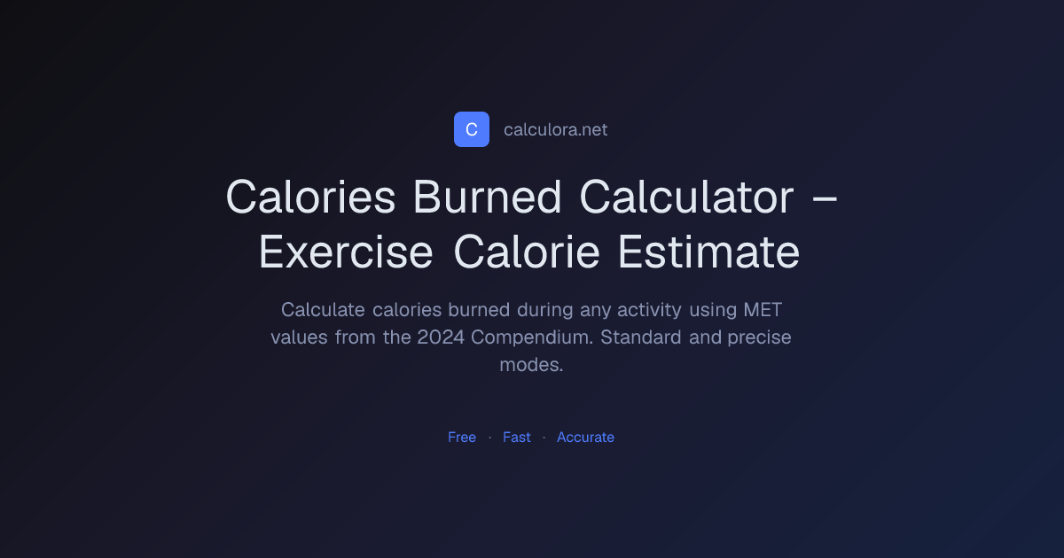 Calories Burned Calculator – Estimate Energy Expenditure for 80+ Activities