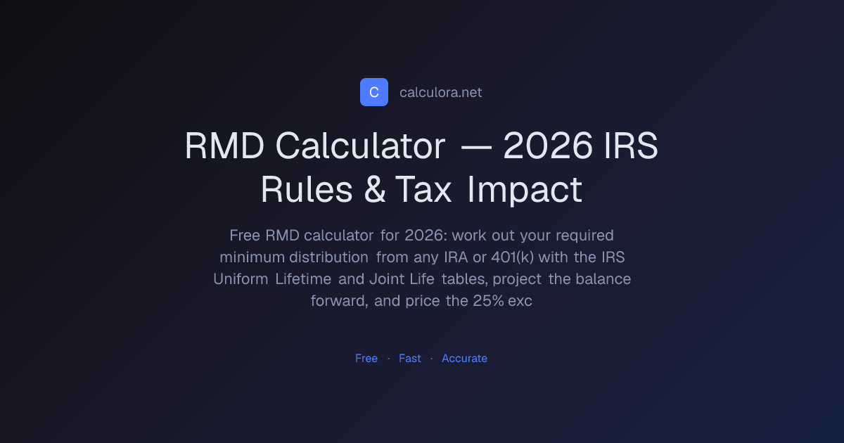 RMD Calculator (Required Minimum Distribution)